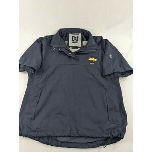 Sunderland Of Scotland Tulsa Golf Navy Blue‎ Shirt Short Sleeve Rain Jacket Med